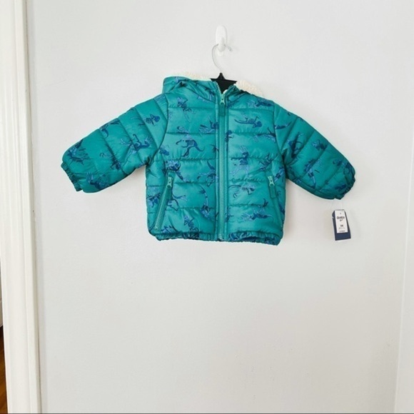 Gymboree dinosaur puffer jacket boy size 18 months - Picture 1 of 4